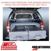 OUTBACK 4WD INTERIORS TWIN DRAWER MODULE - SINGLE ROLLER RANGER PK DC 2007-09/11